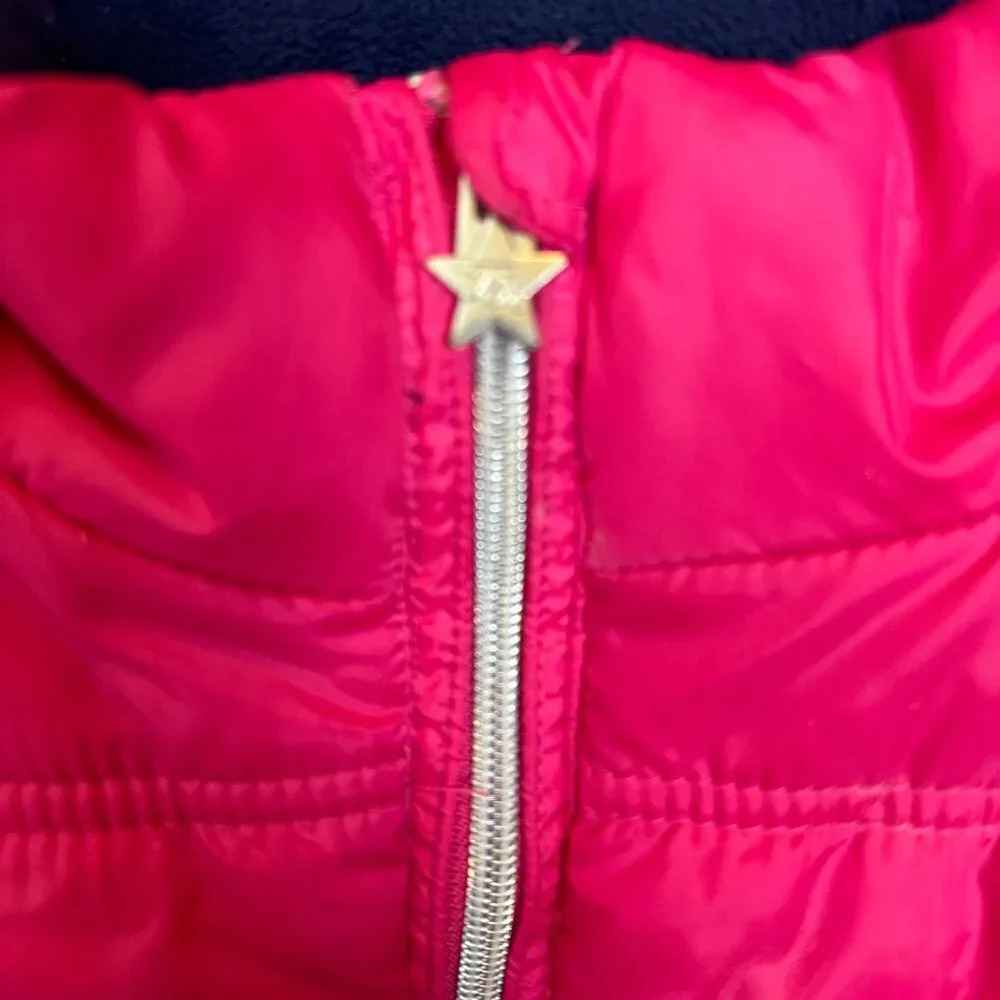 Tommy Hilfiger Pink Puffer Coat Jacket with Fur Hood Girls  5/6 Y